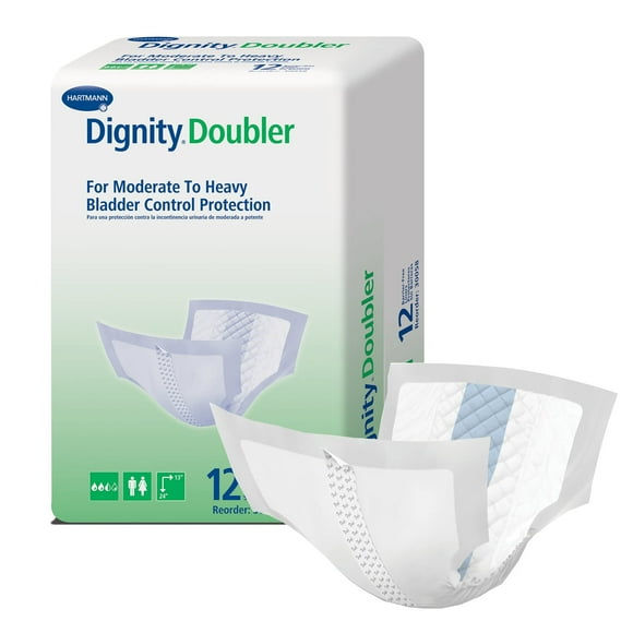 Dignity Doubler Unisex Bladder Control Pad, 13 x 24 Inch, 72 Count