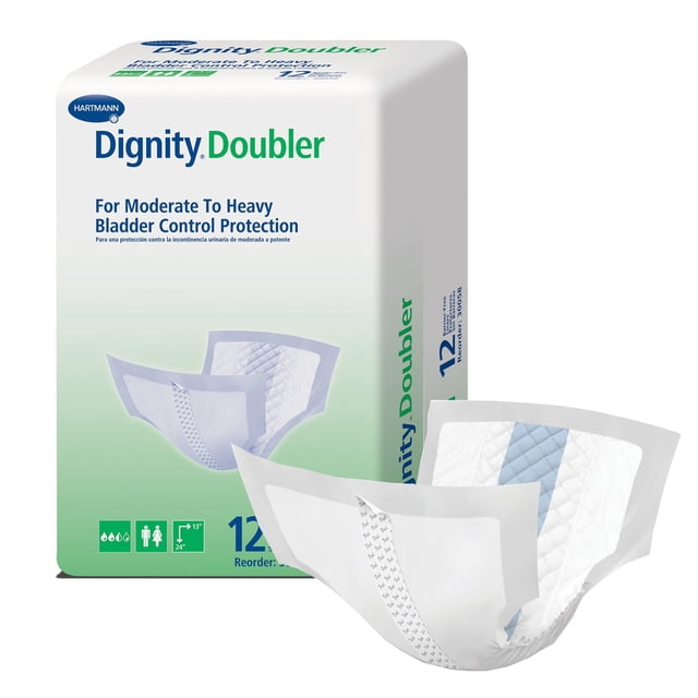 Dignity Doubler Unisex Bladder Control Pad, 13 x 24 Inch, 72 Count