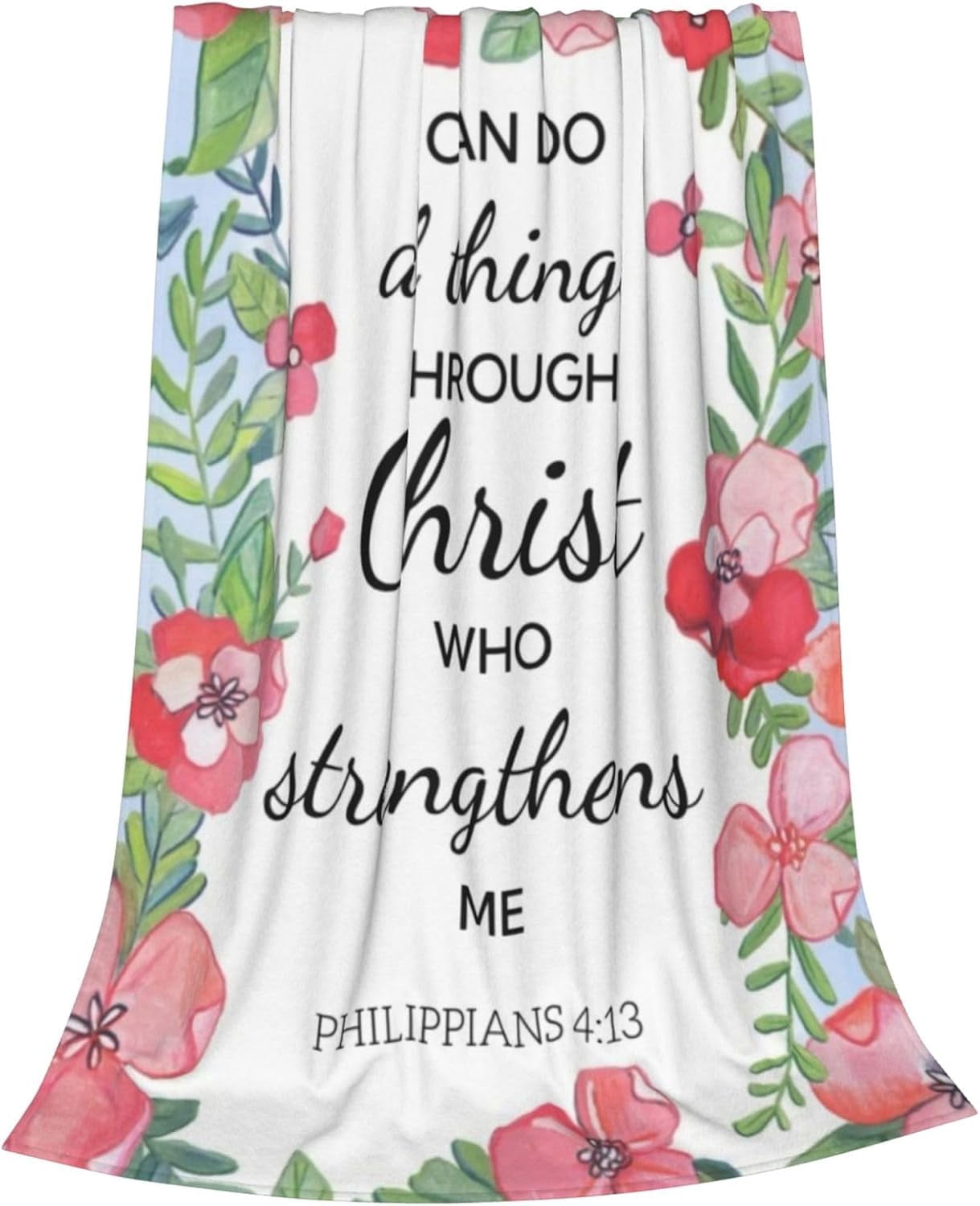 Christian Gifts for Women Inspirational Bible Verse Blanket Religious Scripture Prayer Faith Throw Blanket Soft Flannel Healing Blanket 60"X80" inches