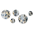 thumbnail image 3 of Designart "Tranquil Blue And White Ferns" Floral Round Wall Art Set Of 5 - Blue Cottage Wall Living Room Decor Set, 3 of 6