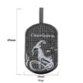 thumbnail image 4 of 2 Tone Custom Baguette Black Gold Finish Capricorn Horse Zodiac Sign Astrology Horoscope Dog Tag Pendent Lab Diamond Charm, 4 of 5