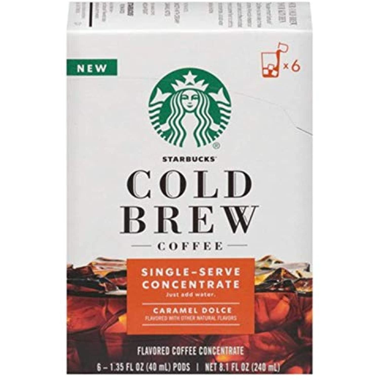 Starbucks Cold Brew Concentrate Single Serve 6Ctcaramel Dolce