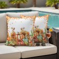thumbnail image 5 of Orange Pumpkins Fall Thanksgiving Outdoor Pillow Covers 24"x24" Set of 2, Waterproof Throw Pillow Covers for Patio Furniture, Maple Leaf Decorative Cushion Pillowcases for Garden Porch Couch Sofa, 5 of 9