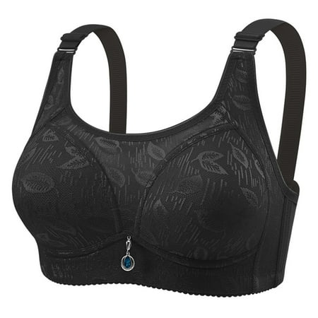 Elvqul Breathable Bras Women Wireless Lace Black Bralette Plus Size Comfort Underwear Lightweight Nylon Ladies Bras