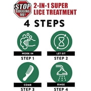 Stop Bugging Me - Super Lice Treatment Pack - 1 Super Lice Treatment Shampoo with Comb and 1 Laundry Additive Concentrate - 774374