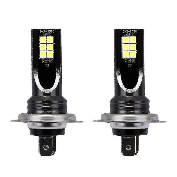 2 piezas H7 3030 12smd 110w LED luz antiniebla faro de coche DC12-24 6500k- faro bombilla