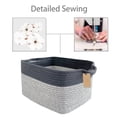 thumbnail image 6 of Cotton Rope Samll Baskets With Handles for Nursery, Toys, Household, Nursery, Handcrafted Woven Gift Baskets for Storage and Organization,13.5x11x9.5inch, 6 of 7