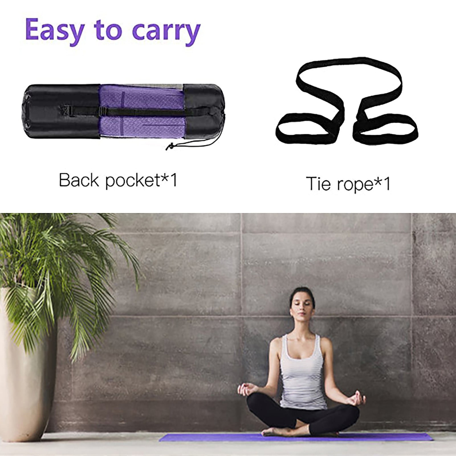 Thick Yoga Mat Non Slip, Large Size 72" L x 32" W x 0.6" TH, Premium Exercise & Fitness Mat with Carrying Strap and Bag,Workout Mats for Home,Gray