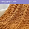 thumbnail image 4 of Chunky Knit Blanket Throw x Hand Knitted Chenille Throw Blanket Small Soft Thick Yarn Cable Knit Blanket Cute Rope Knot Crochet Throw Blankets for Couch Bed Sofa (Light ), 4 of 8