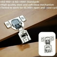 thumbnail image 3 of 6 Pack Close Cabinet Hinges for Kitchen Cabinets - Closing Kitchen Cabinet Hinges Concealed, 3 of 5