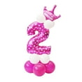 thumbnail image 2 of GUOOL All Numbers Crown Balloons Column Set Happy Birthday Arch Garland Number 2, 2 of 5