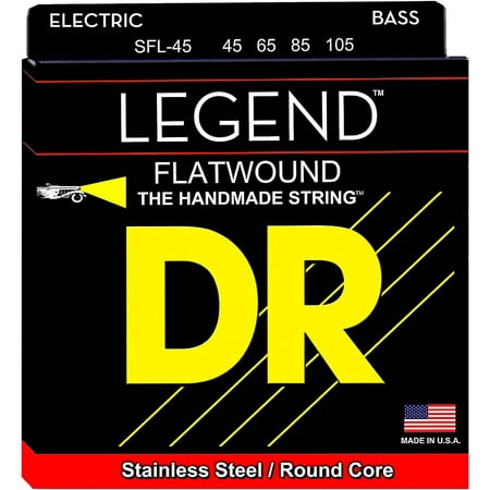 DR Strings Hi-BEAM FLATS Flatwound Stainless Steel Bass Strings Short Scale