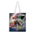thumbnail image 1 of Voltron Bolso de tela con estampado de lienzo para mujer, bolsa de compras reutilizable y estética, con cremallera interior, regalo para mujer, 35 × 40 cm., 1 of 6