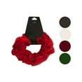 thumbnail image 1 of Bulk Buys BI658-24 Satiny Scrunchi With Twisted Ruffle Flower Accents, 1 of 1