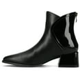 thumbnail image 2 of Journee Womens Consuello Two Tone Pointed Toe Booties, Widths Available, 2 of 9