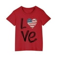 thumbnail image 3 of CFLVAEK 4th of July T Shirts for Kids Girls Boys Patriotic Love Graphic Tees Comfy Short Sleeve Crewneck Cotton Tshirts Indenpendence Day Holiday Shirts 9 Years, 3 of 10