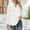 White, variant on WTXUE Long Sleeve Blouses Plain T Shirts for Women Womens V Neck Smocked Tops Puff Sleeve T Shirt Pleated Blouse Fitted Polyester Shirts Big Shirts Soft T Shirts Flowy Shirts for Women White S