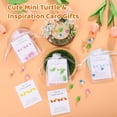 thumbnail image 3 of 100 juegos de regalos inspiradores de tortugas, 100 tarjetas de agradecimiento, tarjetas de felicitación, 100 mini figuras de tortugas marinas, 100 bolsas de organza para regalos de bolsillo de agrade, 3 of 6