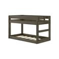 thumbnail image 3 of Max & Lily Twin over Twin Low Bunk Bed, Modern Farmhouse Solid Wood Bunk Beds for Kids, Barnwood Brown, 3 of 9