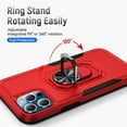 thumbnail image 6 of For Motorola Moto G 5G 2024 Heavy Duty Hybrid Rugged Dual Layer 2in1 Shockproof Protective with Magnetic Ring Stand Holder Phone Case Cover by Xpression - Red, 6 of 9