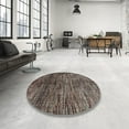 thumbnail image 4 of Ahgly Company Machine Washable Indoor Square Abstract Midnight Gray Area Rugs, 8' Square, 4 of 7
