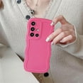 thumbnail image 3 of Wave Frame Case for Samsung Galaxy A52 4G/5G A52S 5G Phone Case,Cute Wave Frame Slim Fit Phone Bumper Cover Soft Pretty Curly Wavy Case Anti-Scratch TPU Case for Girl and Women - Rose Red, 3 of 14