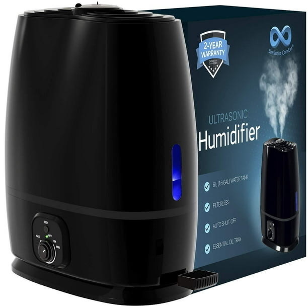 Everlasting Comfort Humidifiers For Bedroom 6l Humidifier With Essential Oil Tray Black Black Walmart Com Walmart Com