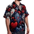 thumbnail image 2 of Love Men's Short Sleeve Casual Printed Button Down Beach Shirt - Summer Hawaiian Top, 2 of 6
