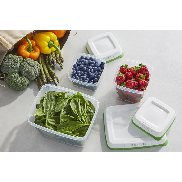 Rubbermaid 6-Piece Produce Saver Containers for Refrigerator with Lids for  Food