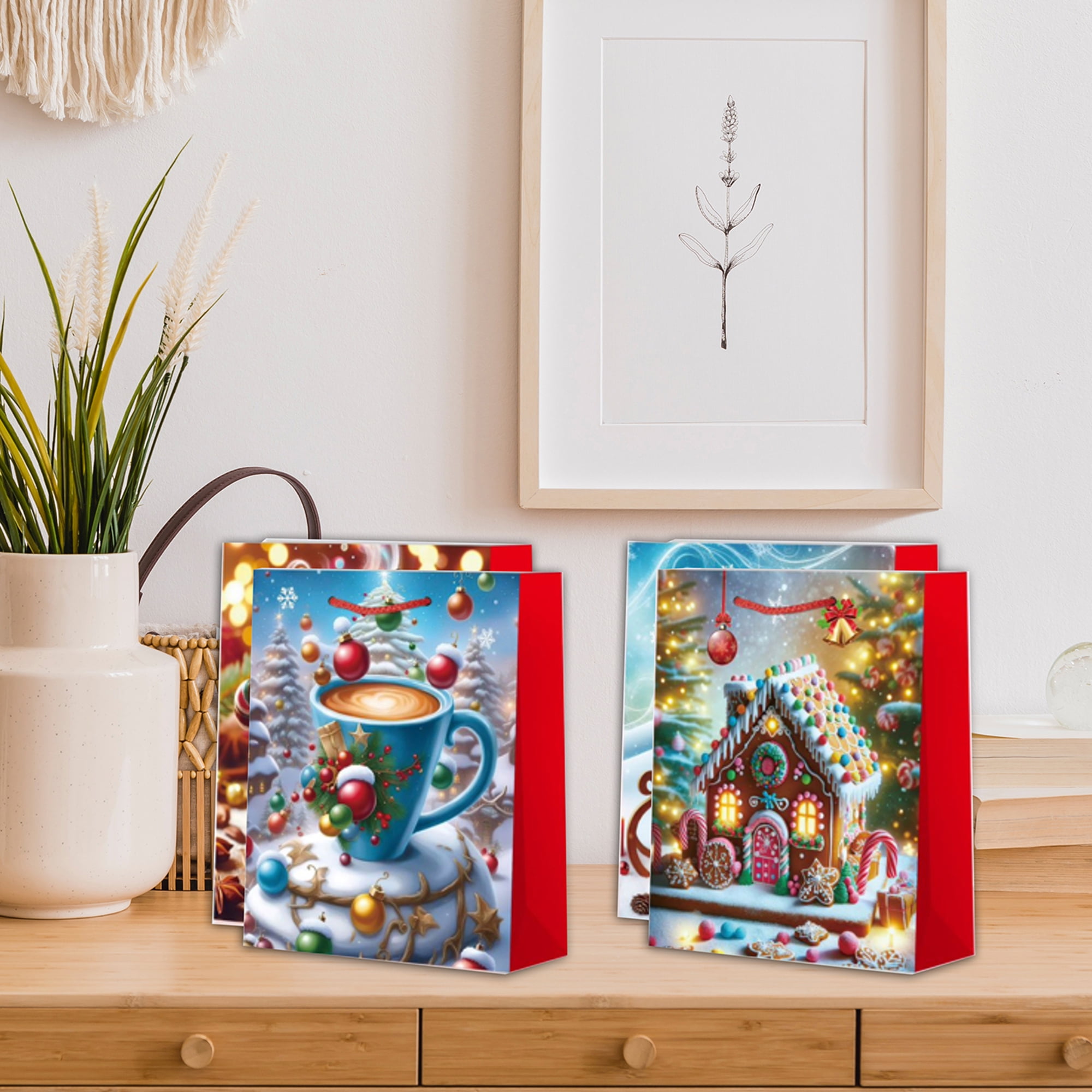 Christmas Gift Bags (Asstd) (Large) - Set of 12