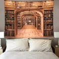 thumbnail image 2 of mnjin vintage bookshelf tapestry wall hanging retro library hippie wall tapestries for bedroom living room college dorm decor 59.06 x 59.06 inches a, 2 of 7