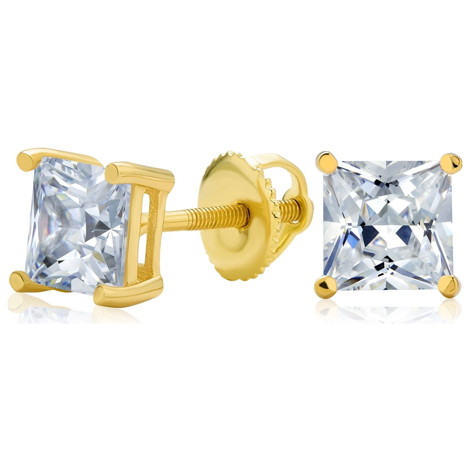 Boucles D'Oreilles Homme Argent 925 - Zircon Cubique 6mm | Style Élégant Et Moderne