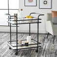 thumbnail image 2 of SAFAVIEH Lameris 33" 2 Tier Bar Cart With Handles, Matte Black/Grey, 2 of 9