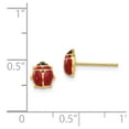 thumbnail image 2 of 14k Enameled Ladybug Post Earrings in 14k Yellow Gold, 2 of 3