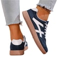 thumbnail image 5 of Casual Sneakers for Women Lightweight Lace Up Tennis Shoes | Non-slip Lace Up Fashion Sneaker, Round Toe Retro Walking Shoes, 2026 Trendy Comfortable Trainers, 36, 5 of 8