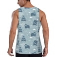 thumbnail image 3 of Xecao Cute Hippopotamus Men's Tank Top Workout Quick Dry Sleeveless Gym Jogging Muscle Shirts Summer Swim Beach Tops, 3 of 9