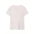 thumbnail image 3 of Birthday Queen Letter Print Women's Short Sleeve Crew Neck T-Shirt - High Elastic Cotton Blend, Machine Washable, Casual Summer Top for Women, Ladies T Shirts, 3 of 5