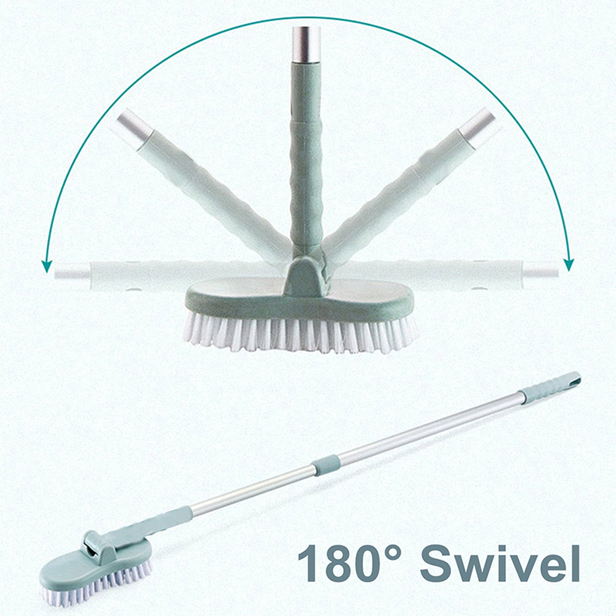Telescoping Extension Pole Brush Long Extendable Cleaning Brush Scrub Brush for Home