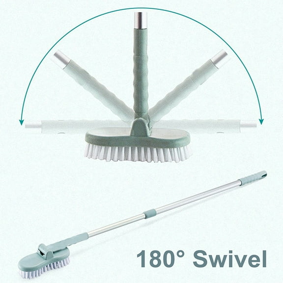 Telescoping Extension Pole Brush Long Extendable Cleaning Brush Scrub Brush for Home