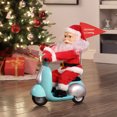 thumbnail image 6 of Mr. Christmas Scootin' Santa - One Animated Figurine 14.5 Inch, Plastic - Animated Musical Scooter 30594, 6 of 6