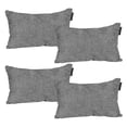 thumbnail image 1 of Cojin Riñonera Decorativa Rectangular Set de 4 Manhattan Gris Oscuro, 1 of 4