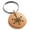 Rose, variant on Rose Gold Stainless Steel Evergreen Compass Snowflake Engraved Small Medallion Circle Charm Keychain Keyring