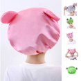 thumbnail image 3 of Minnieouse Gorro de ducha impermeable gorro de baño dibujos animados elástico doble capa gorro de ducha cubierta para adultos y niños Sombreros Verde Rana de dibujos animados, 3 of 6