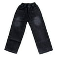 thumbnail image 6 of CPNG Boys Baggy Jeans Loose Denim Pants Straight Wide Leg Skater Vintage Cargo Jeans with Pockets Casual Elastic Waist Loose Fit Denim Pants Y2K Streetwear, 6 of 6