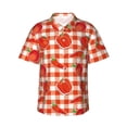 thumbnail image 2 of Picia Tomatoes And Chili Gentle Cotton Regular Fit Short Sleeve Casual Hawaiian Shirt for Men-XX-Large, 2 of 9