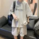 thumbnail image 4 of Chándal informal de moda de gran tamaño de verano, traje holgado para correr con diseño de gofre, camiseta holgada de manga corta y pantalones cortos deportivos, conjunto de 2 piezas para hombre, 4 of 5