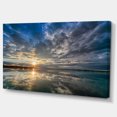 thumbnail image 2 of Sunset with Dramatic Sky and Sea - Seashore Canvas Art Print, 2 of 4