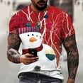 thumbnail image 1 of Camiseta de Mardi Gras para hombre y niño, disfraz de Papá Noel con estampado 3d, árbol de Navidad, atmósfera de muñeco de nieve, Top fino informal de calle de verano, 1 of 4