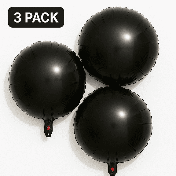 Black Round Balloons 3 Pack Party Decorations Balloons