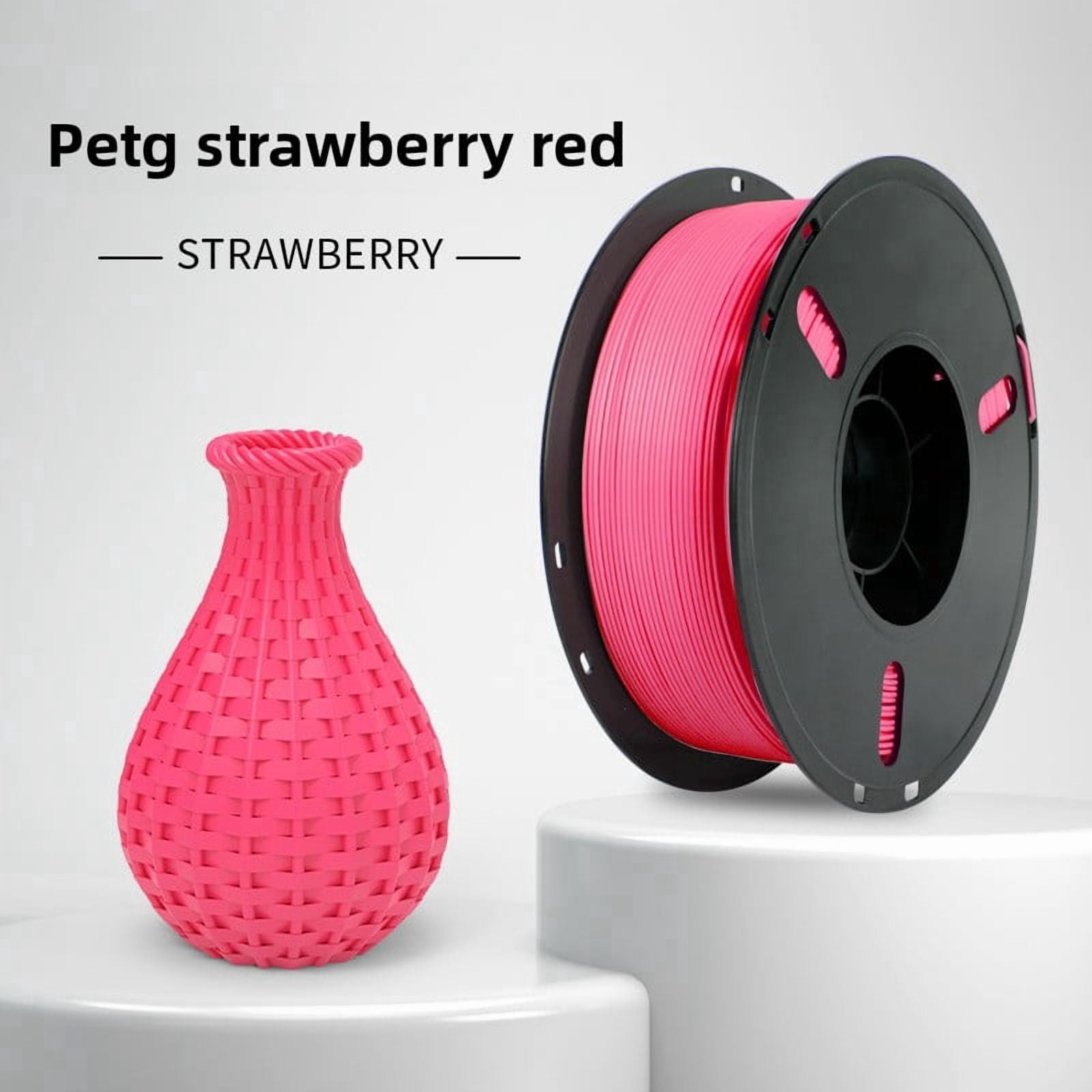 High Strength PETG 3D Printer Filament Durable PETG Printing Consumables  Impact Resistant Heat Resistant Smooth Printing, Low Warping No Clogging Universal for Most FDM 3D Printers